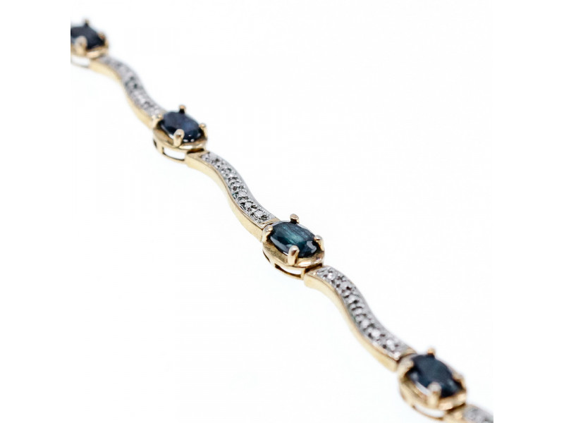 

Серебряный браслет в позолоте с сапфирами Натуральный Sky Jewelry 003323