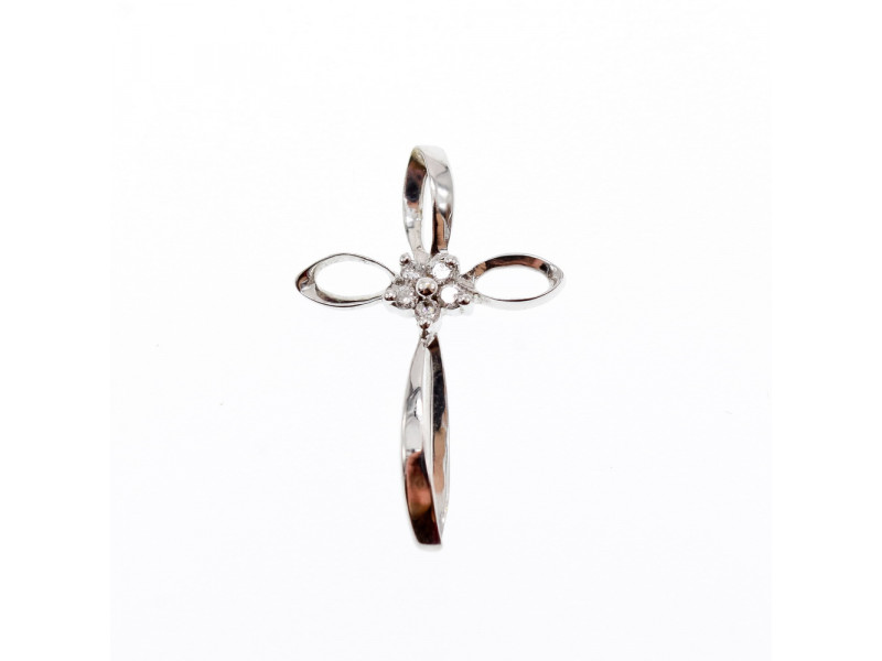 

Золотой кулон с бесцветным (белым) сапфиром Sky Jewelry 000655