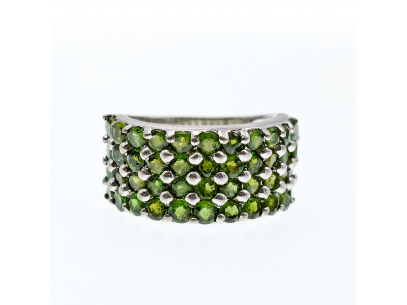 

Серебряное кольцо с камнями тсаворит Натуральный Sky Jewelry 003270