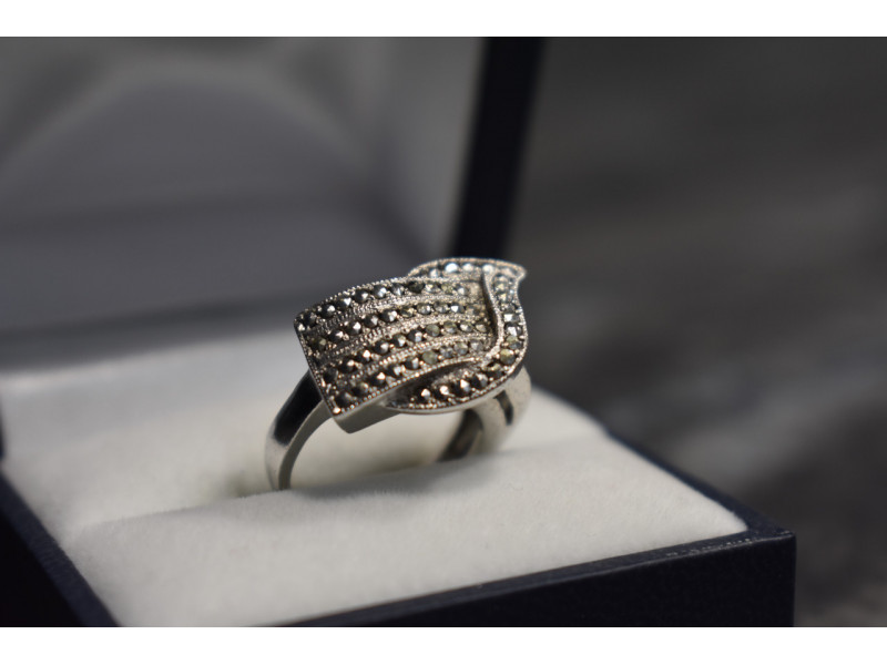 

Серебряное кольцо 925 пробы с марказитом Sky Jewelry 000746