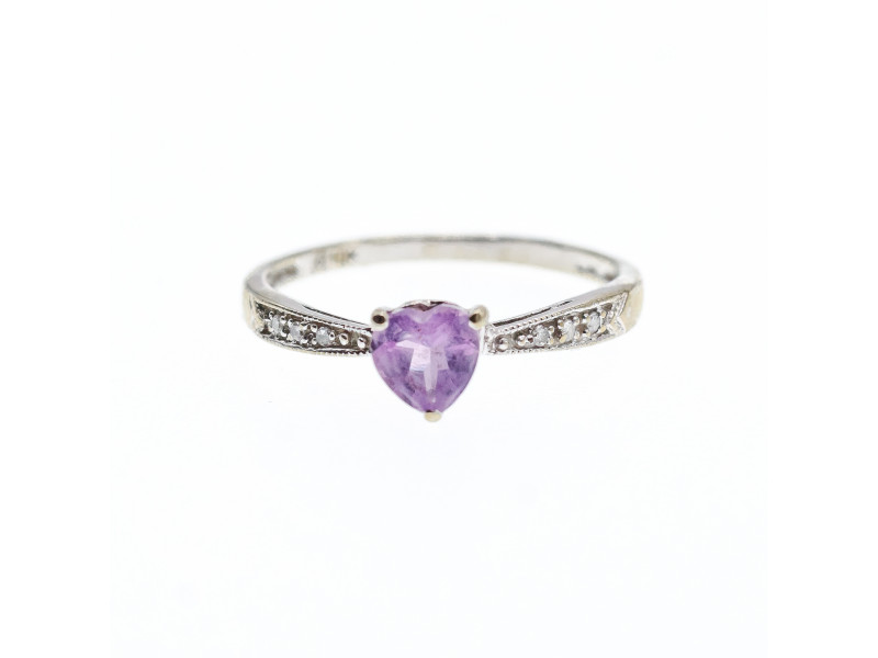 

Золотое кольцо 10К (417 проба) с Аметистом и бриллиантами Sky Jewelry 000906