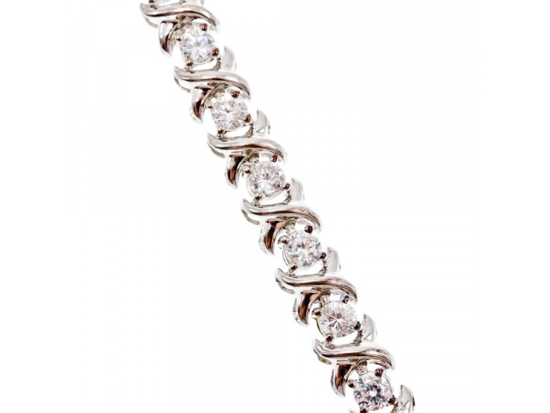 

Серебряный браслет 925 проба с фианитами Sky Jewelry 000845