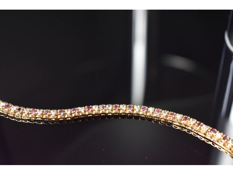 

Серебряный браслет в позолоте 925 проба со Шпинелью и фианитами Sky Jewelry 000823