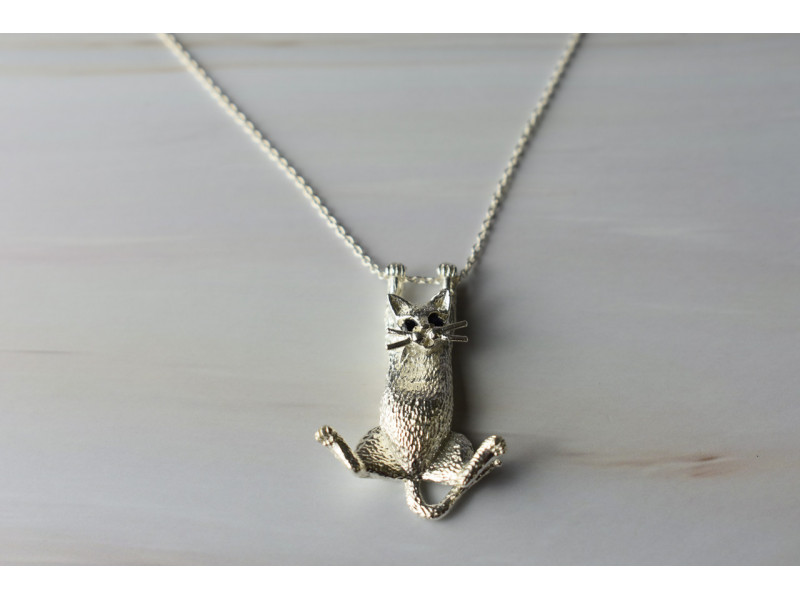 

Серебряная цепочка с подвеской-котом Sky Jewelry 000403