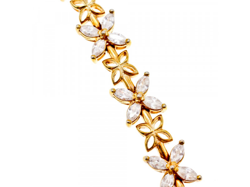 

Браслет серебро в позолоте с фианитами Sky Jewelry 000405