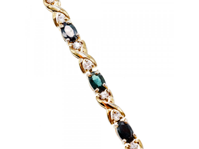 

Браслет серебро 925 пробы в позолоте с камнем черная Шпинель Sky Jewelry 000244