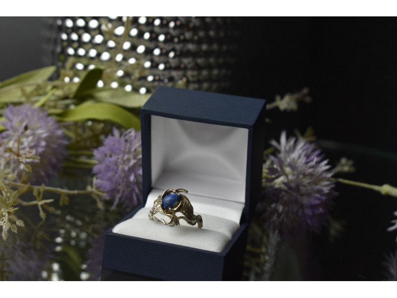 

Винтажное серебряное кольцо с камнем Содалит Sky Jewelry 001157