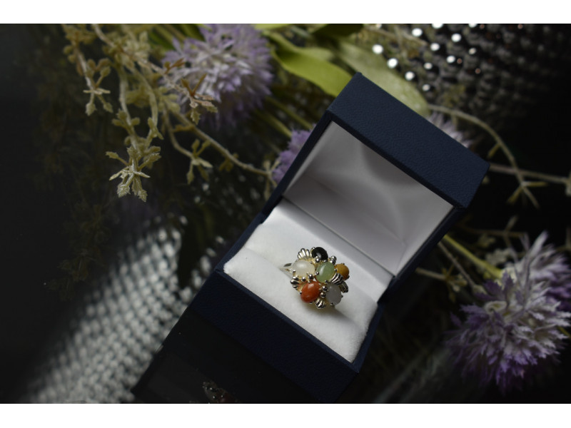 

Серебряное кольцо 925 пробы с Поделочными Камнями Sky Jewelry 001164