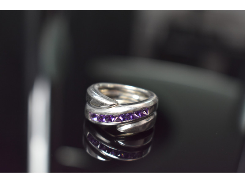 

Серебряное кольцо 925 пробы с Аметистом Sky Jewelry 000891