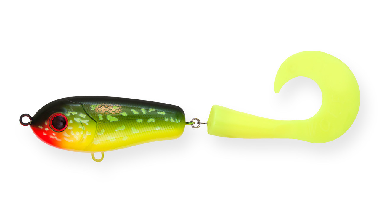 

Воблер Джеркбейт Strike Pro Wolf Tail Sinking, 230 мм, 104,5 гр, Загл. 2,0м.-4,0м., Тонущий, цвет: AC202F Hot Pike, (EG-159#AC202F) (82939)