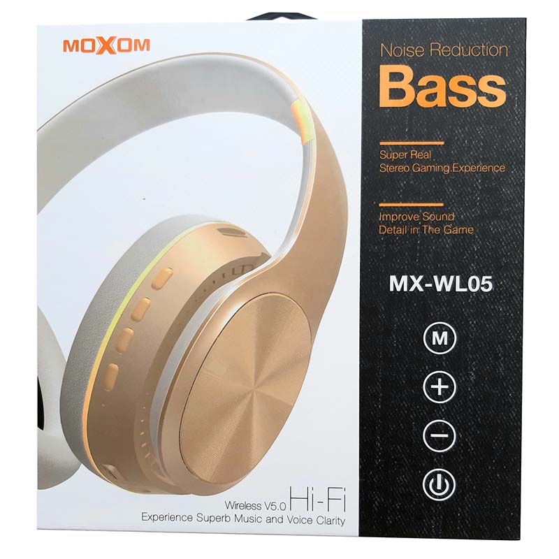 

Наушники Bluetooth MOXOM MX-WL05 Золотой