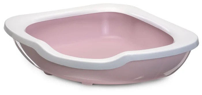 

Угловой открытый туалет для кошек Imac Fred 51х51х15,5 см Розовый (54905)