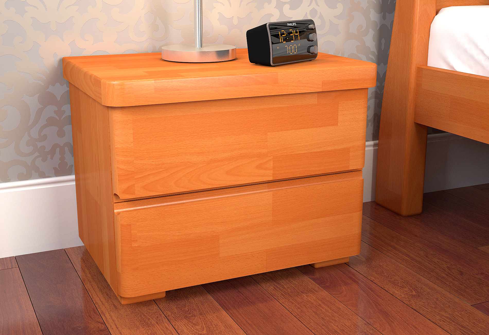 

Тумбочка прикроватная из натурального дерева бук Регина ольха Арбор Древ