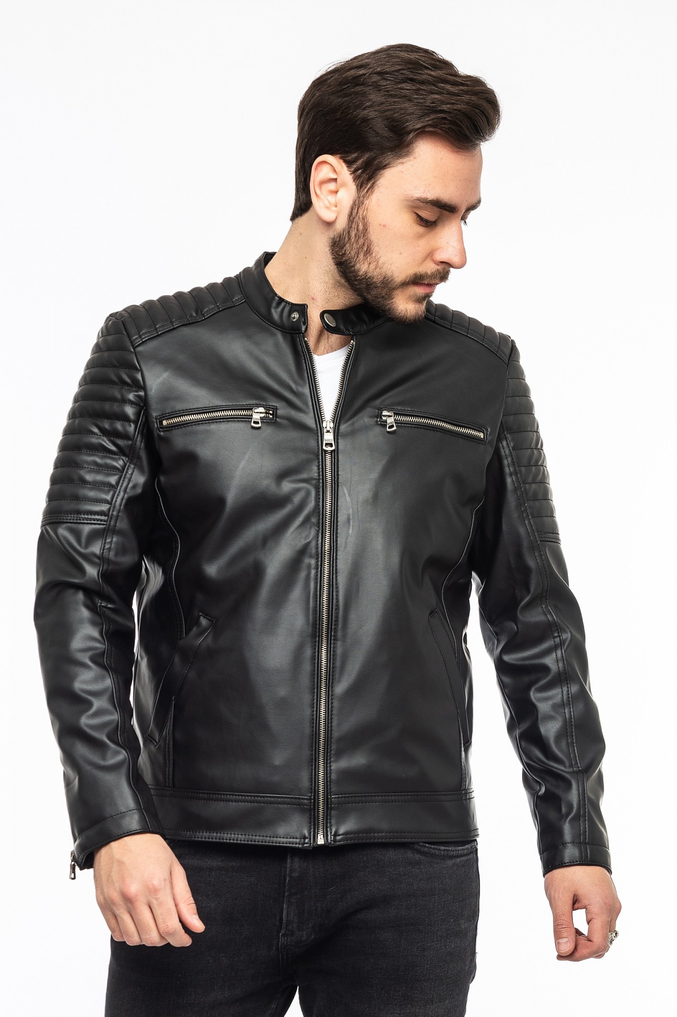 

Куртка из эко-кожи Delpino  Черная К-419, Куртка из эко-кожи Delpino S Черная К-419