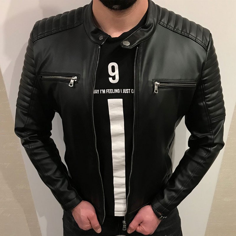 

Куртка из эко-кожи Delpino S Черная К-398