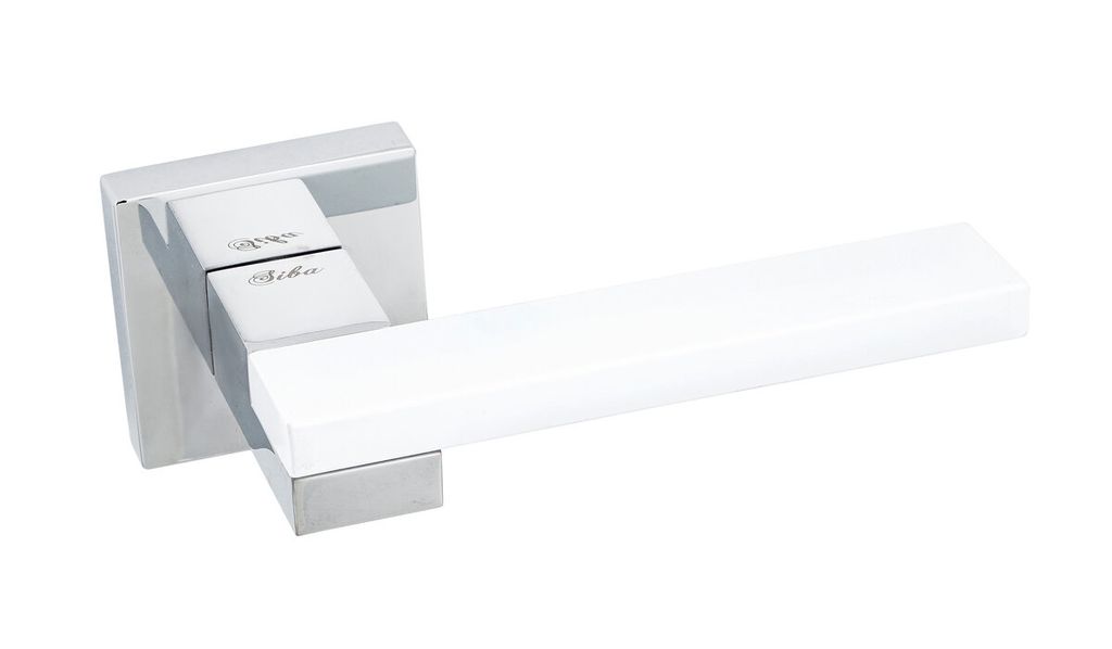 

Ручка Дверная Lego На Розетке R11 Белый Хром (10 07) Siba E07 0 10 07