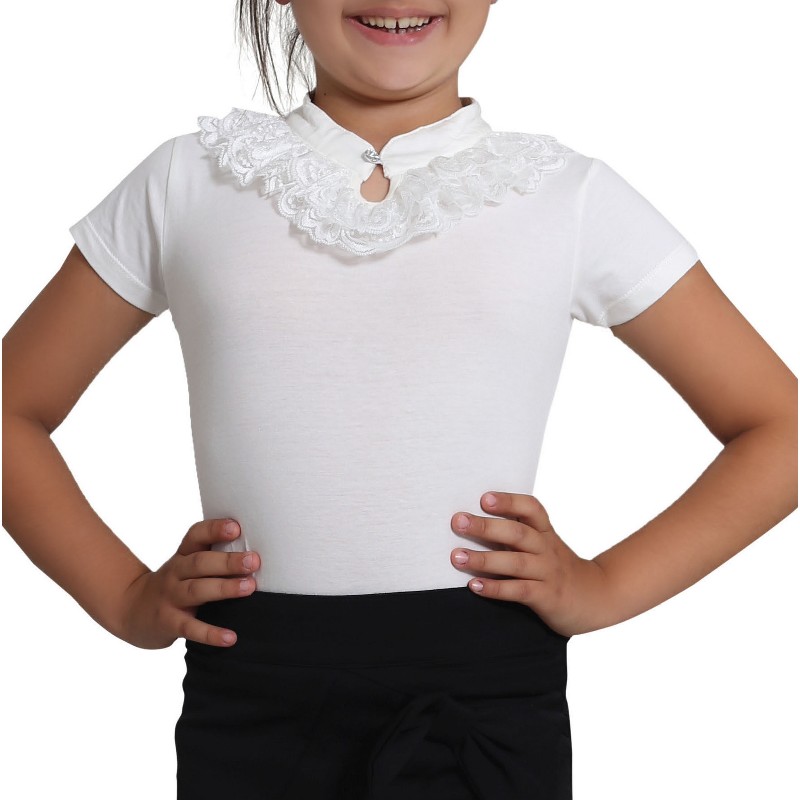 

Блуза з коротким рукавом для девочки MATILDA 7054 152 см белый (409397)