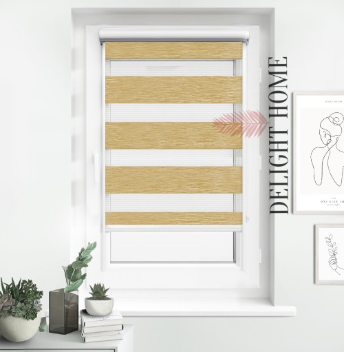 

Рулонная штора День-ночь в коробе и с направляющими алюминий Tanova рогожка VTN4 бежевая 45х150 см