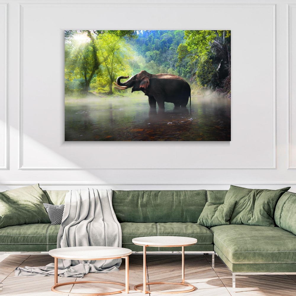 

Картина на холсте Животные Wild Elephant 90х120 см.