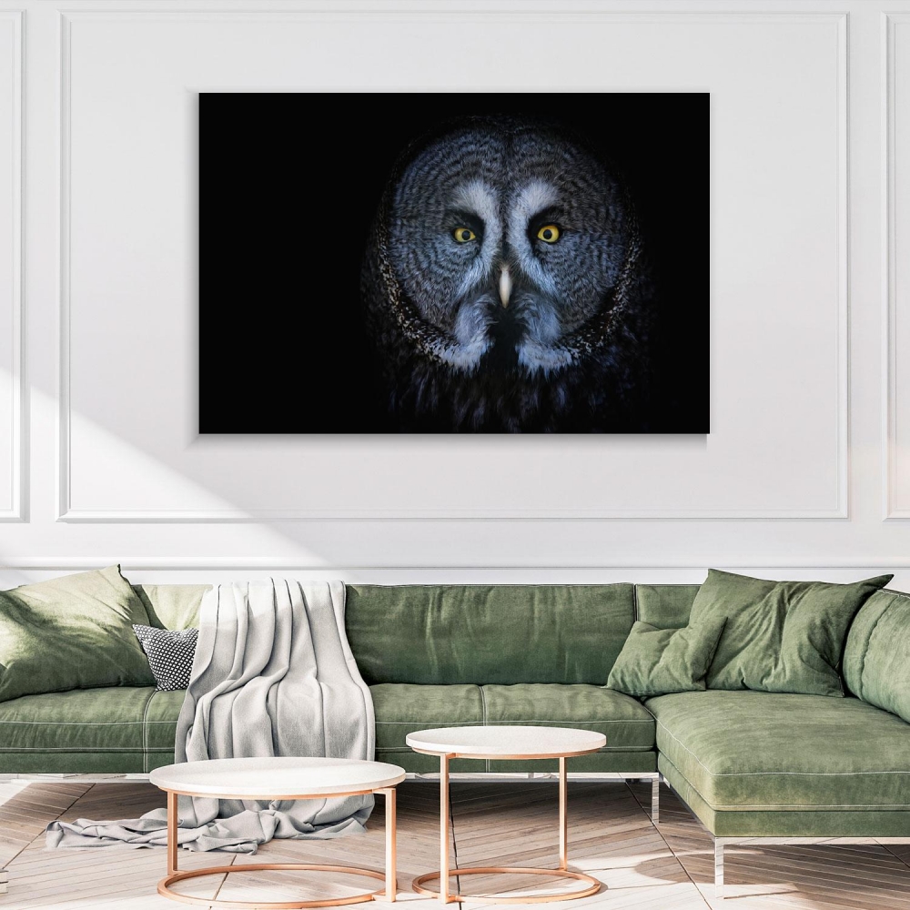 

Картина на холсте Животные Great Grey Owl 90х120 см.
