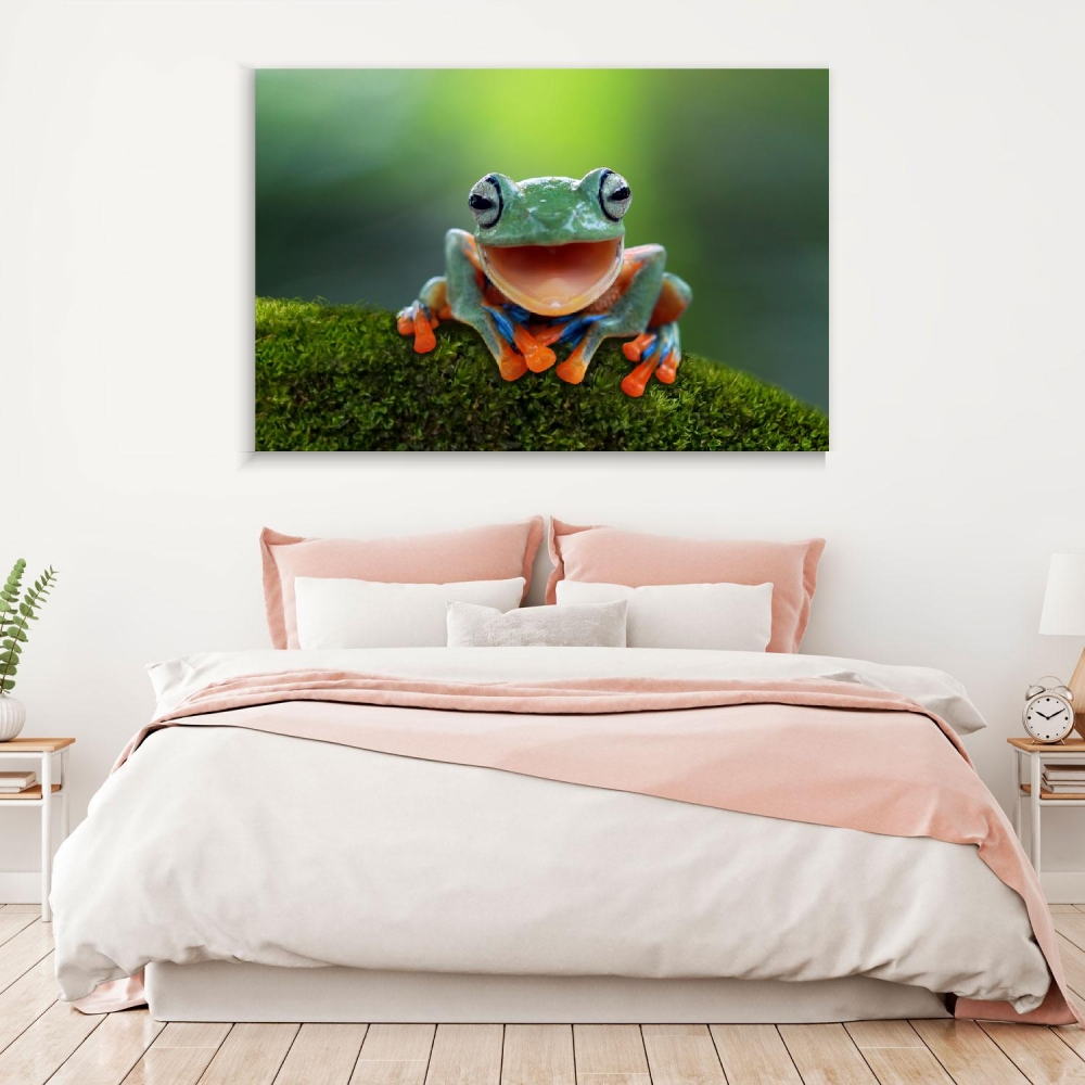

Картина на холсте Животные Flying Frog 75х100 см.