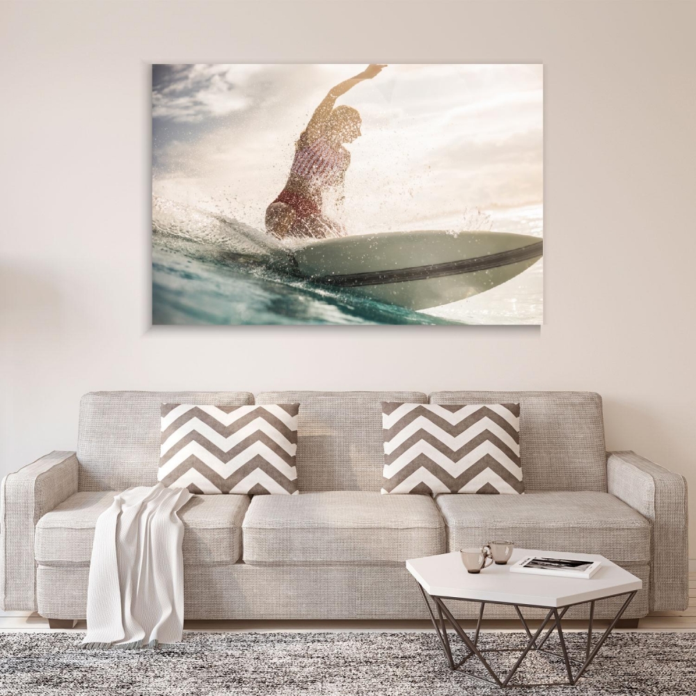 

Картина на холсте Природа Blonde Woman Doing Surfing 45х60 см.