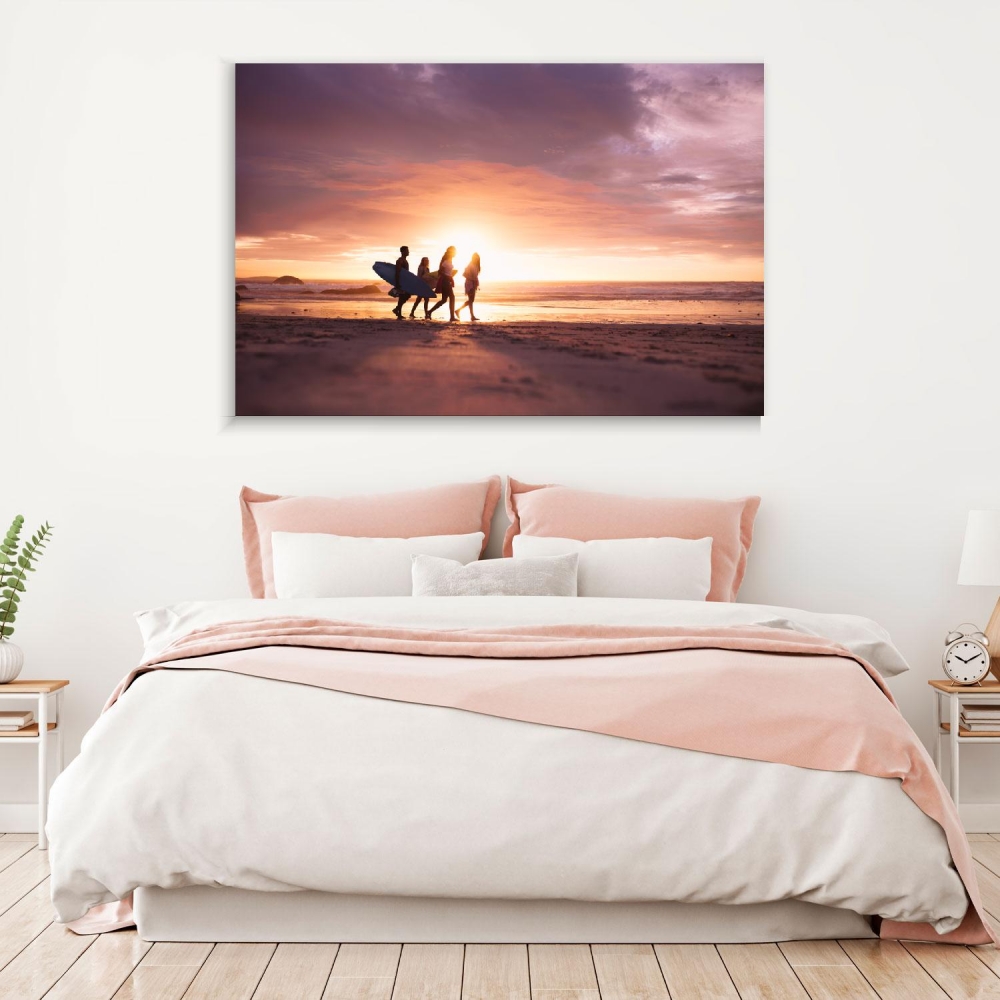 

Картина на холсте Природа People Walking On Beach 110х150 см.