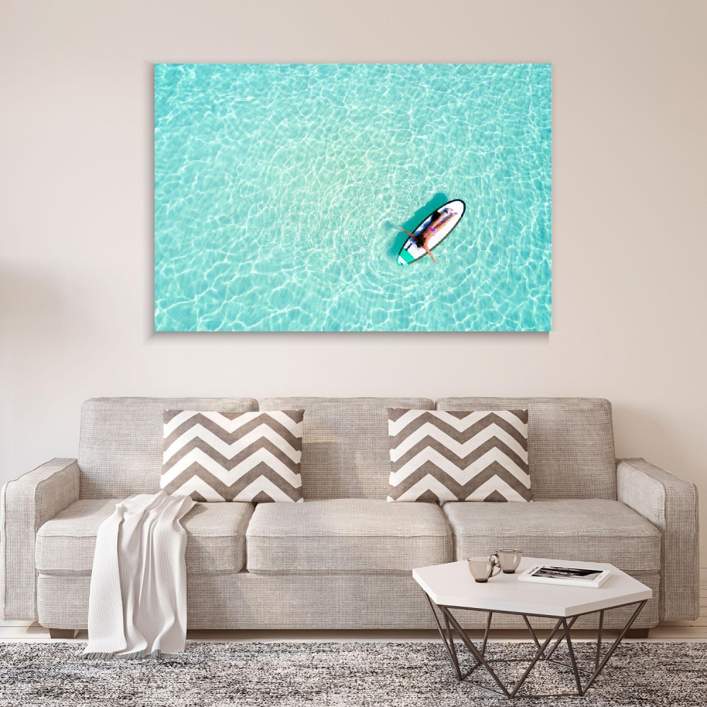 

Картина на холсте Природа Woman Surf Top View 75х100 см.