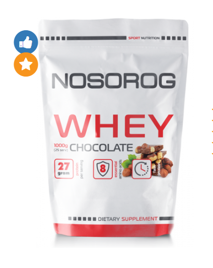 

Протеин сывороточный Носорог / Nosorog Nutrition Whey protein 1 кг шоколад