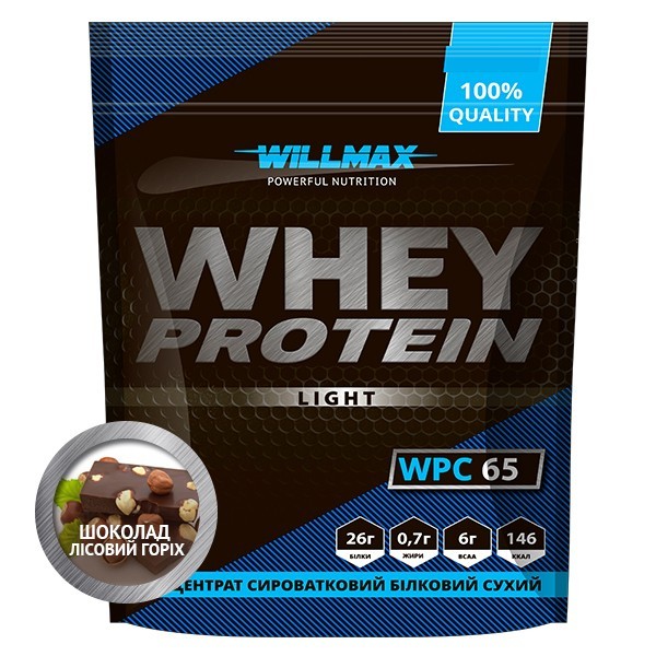 

Протеин сывороточный Вилмакс / Willmax Whey Protein Light 65 % 1 кг Шоколад-Лесной орех