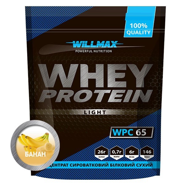 

Протеин сывороточный Вилмакс / Willmax Whey Protein Light 65 % 1 кг Банан