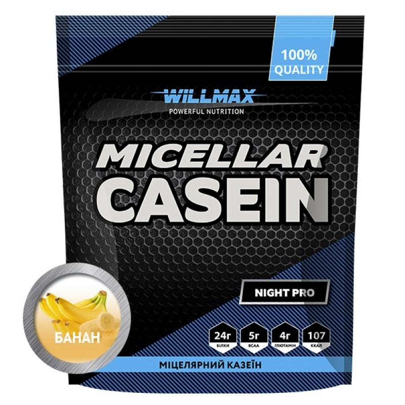 

Протеин мицеллярный казеин Вилмакс / Willmax Micellar Casein 80% 900г Банан