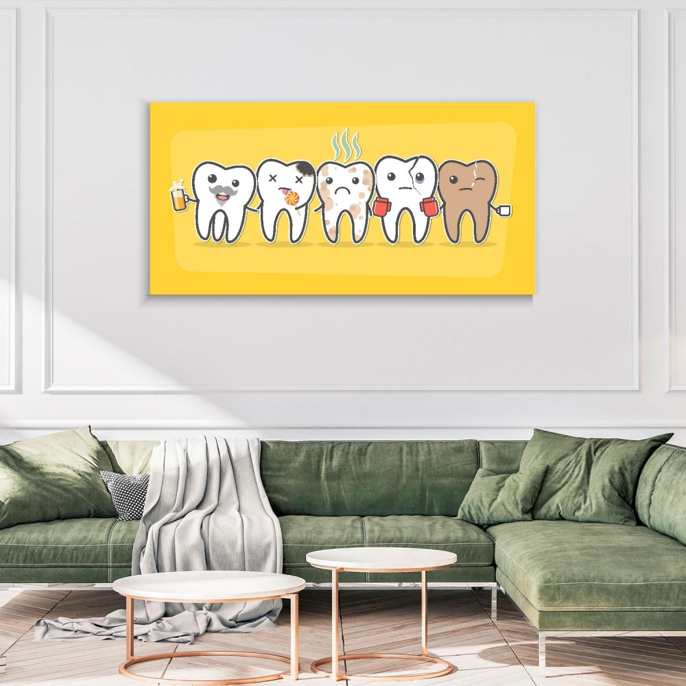 

Картина на холсте Стоматология Bad Teeth Company 50х100 см.