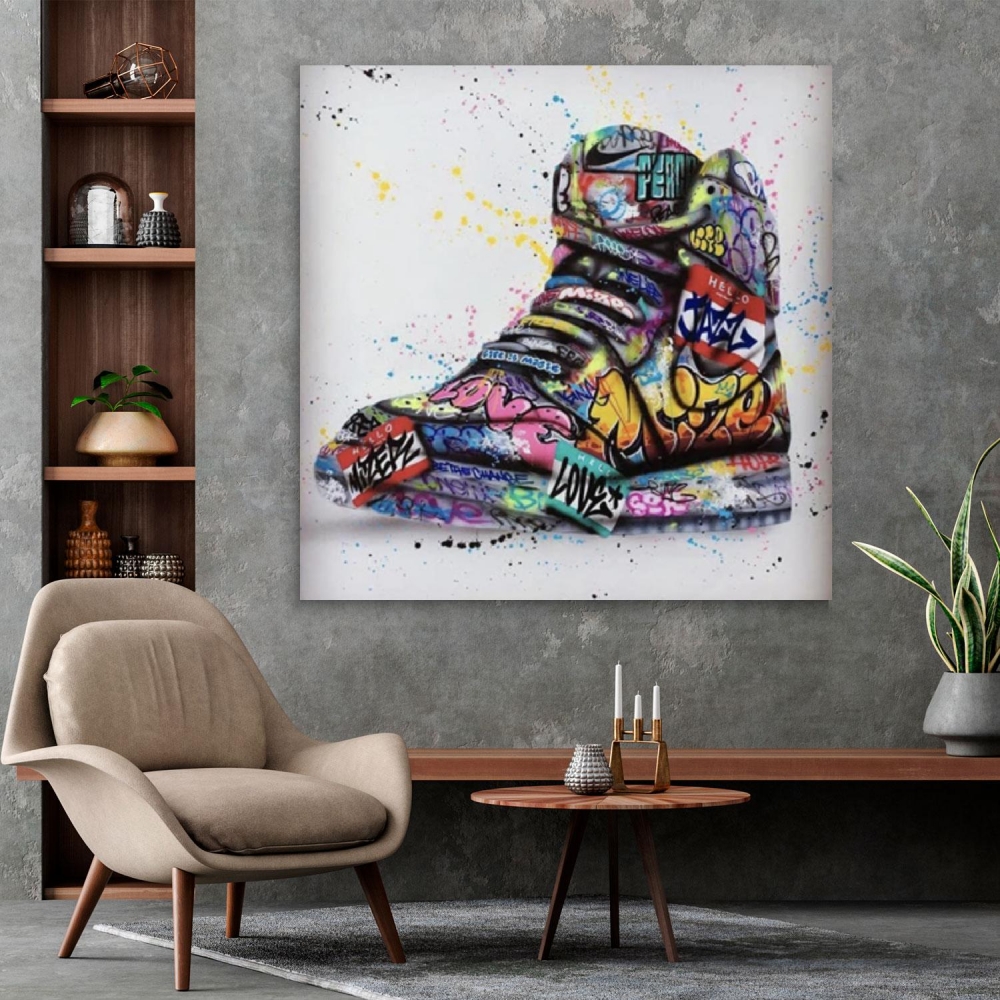 

Картина на холсте Урбан Арт High Top Graffiti 90х90 см.