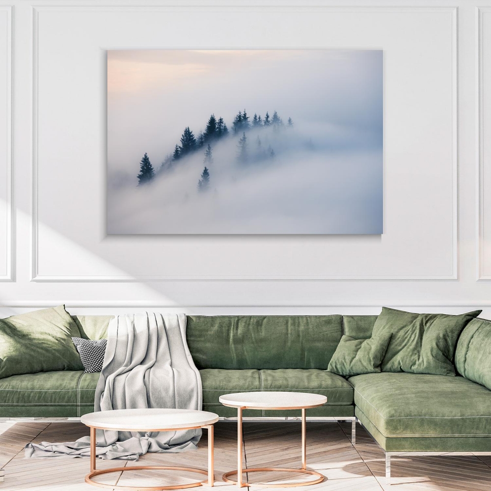 

Картина на холсте Природа Foggy Mountain Landscape 90х120 см.