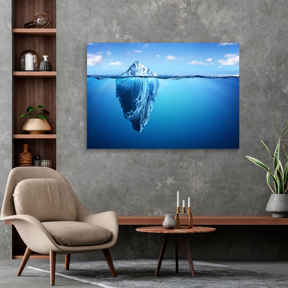 

Картина на холсте Природа Underwater Part Of The Iceberg 90х120 см.