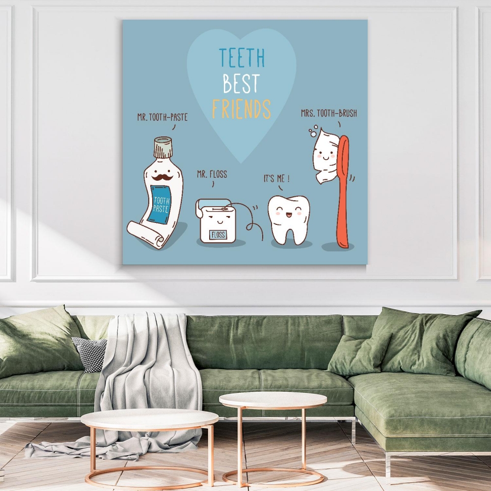 

Картина на холсте Стоматология Best Friends Of Teeth 110х150 см.