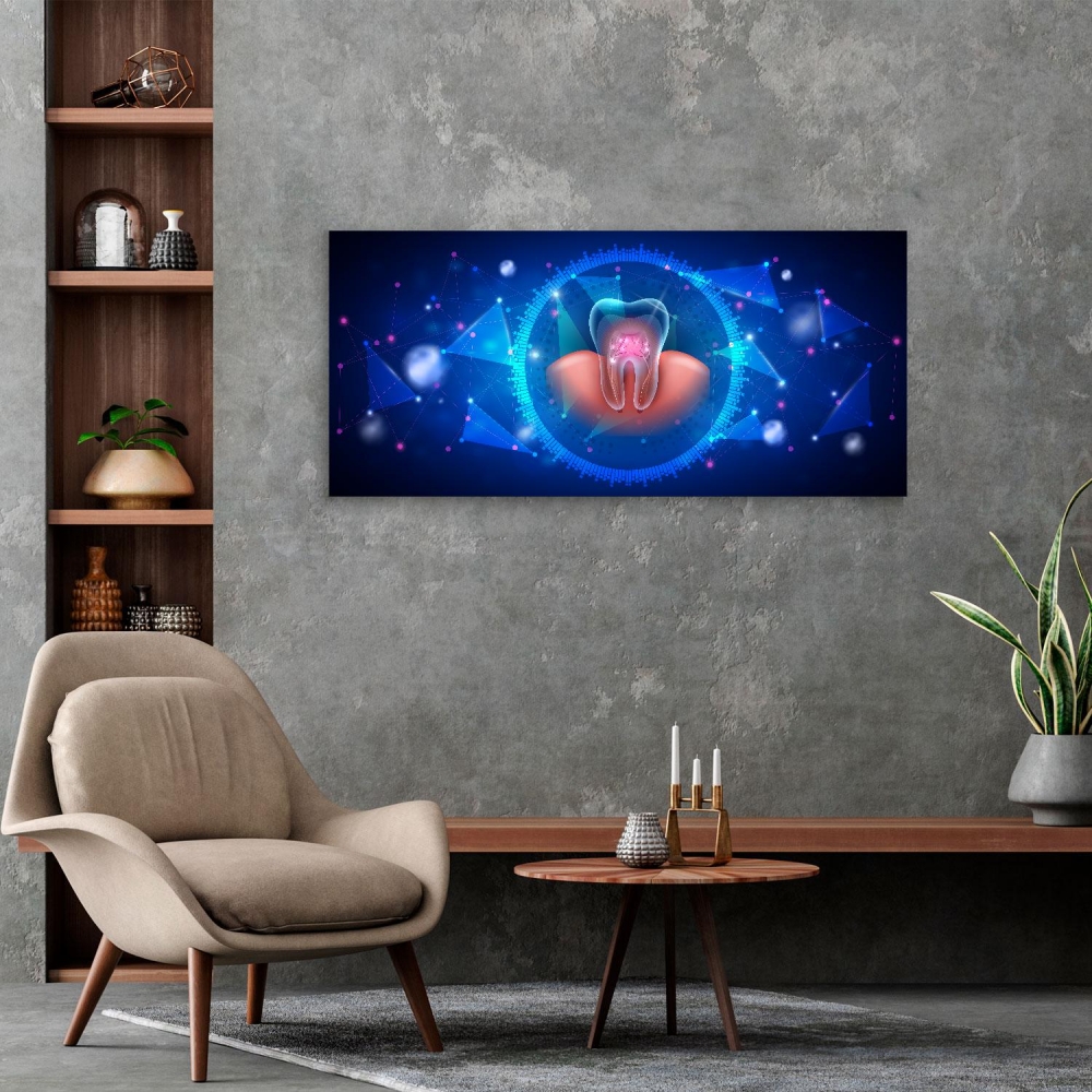 

Картина на холсте Стоматология Transparent Tooth With Roots And Nerves 50х100 см.