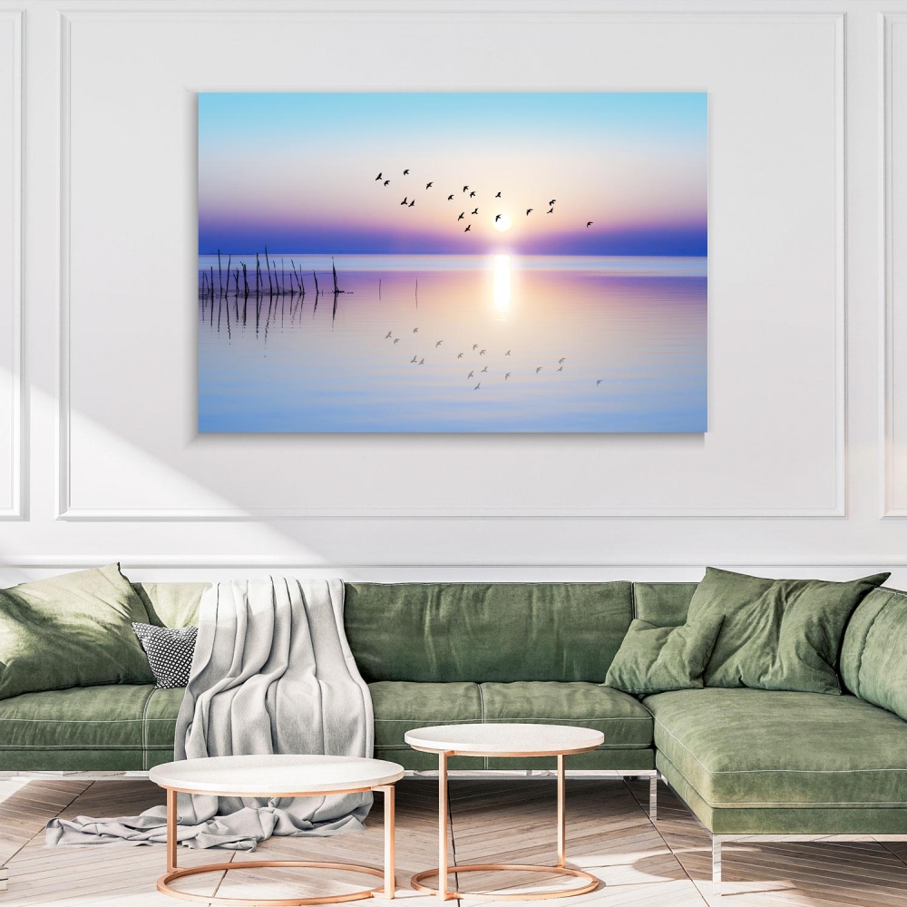 

Картина на холсте Природа Sunrise Over The Lake 50х65 см.