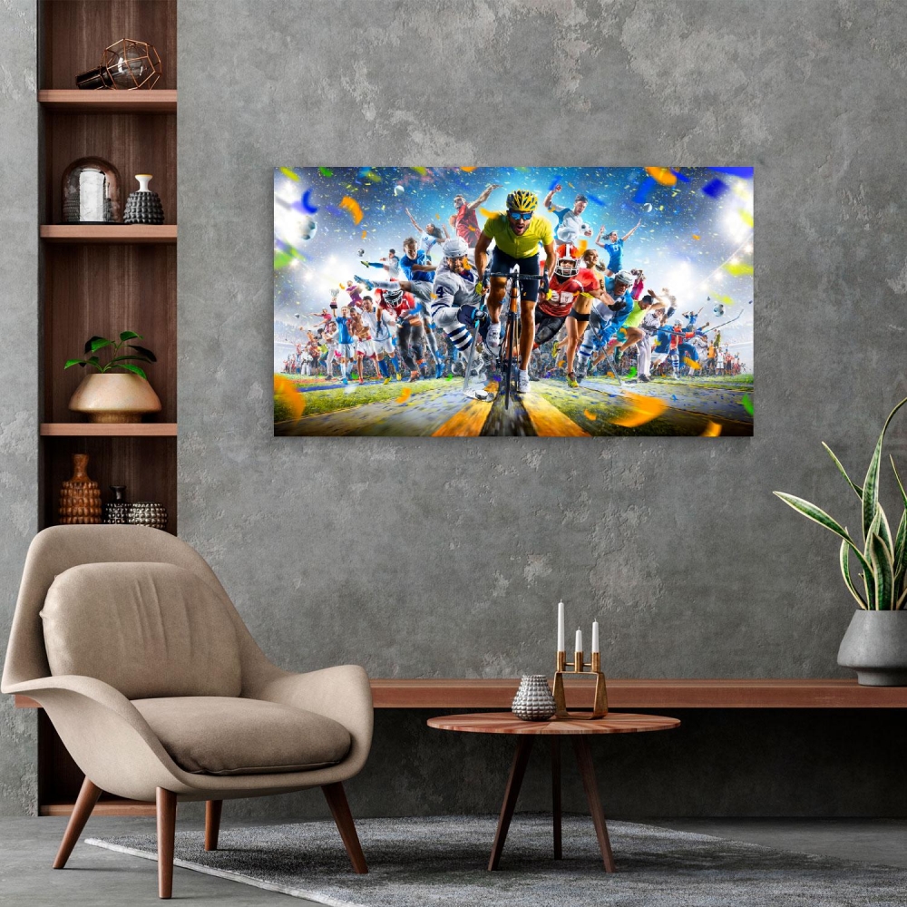 

Картина на холсте Cпорт Grand Arena Sports Collage 50х100 см.