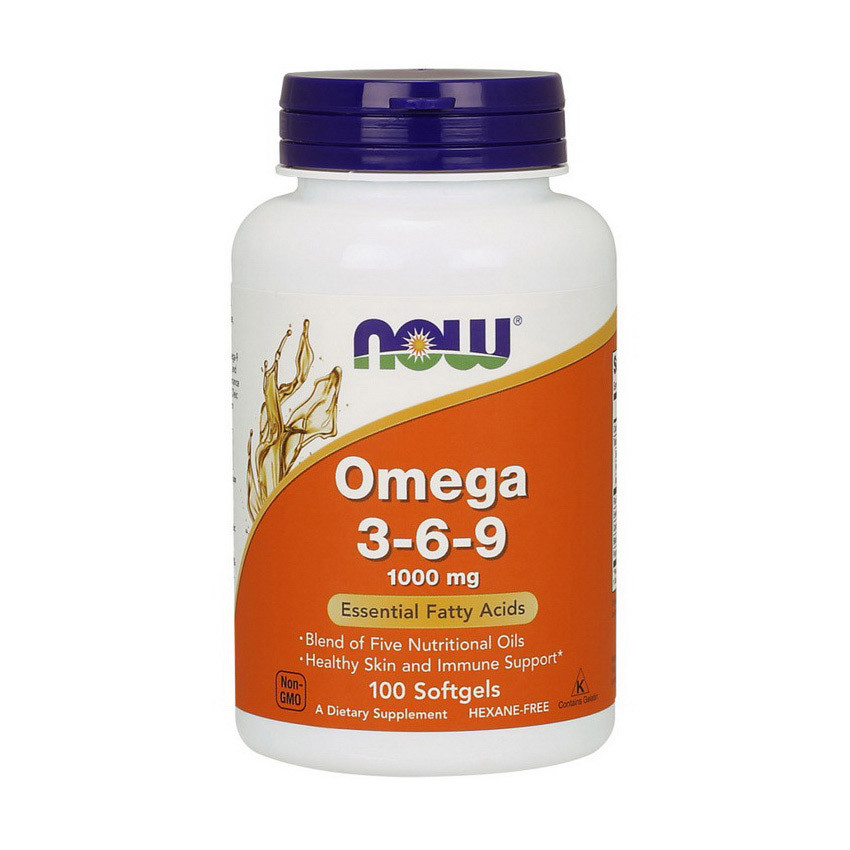 

Жирные кислоты Омега 3-6-9 рыбий жир Нау Фудс / Now Foods Omega 3-6-9 1000 мг100 капсул