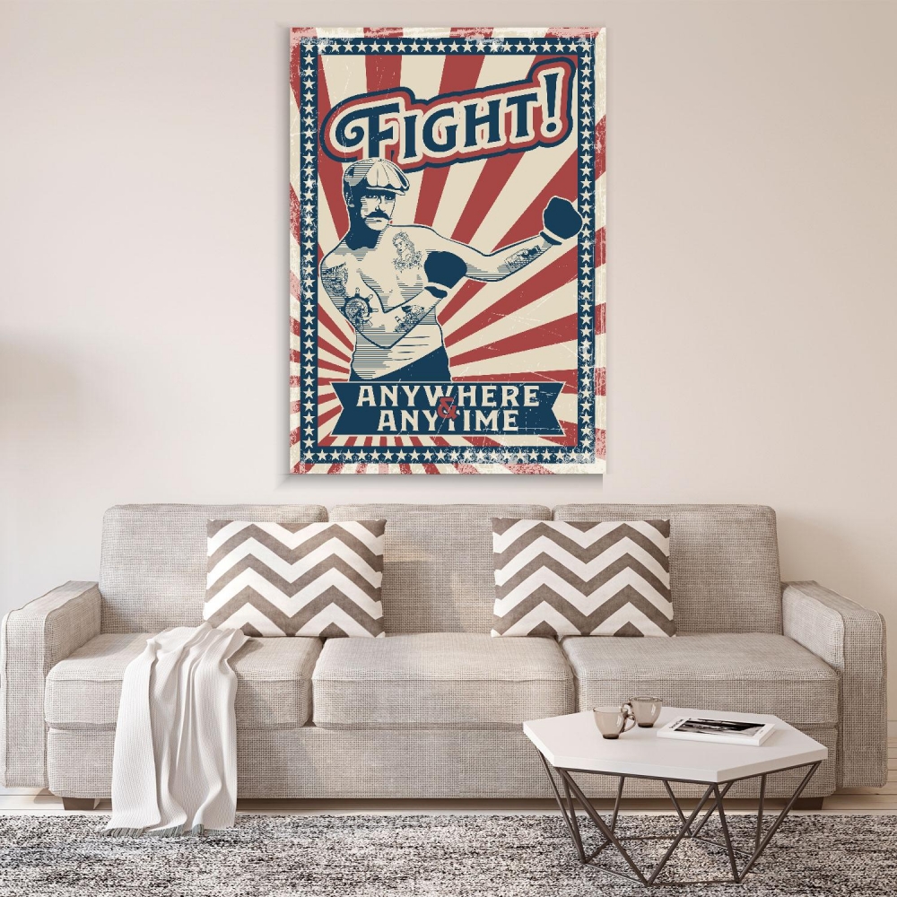 

Картина на холсте Cпорт Fight Anywhere And Anytime 70х140 см.