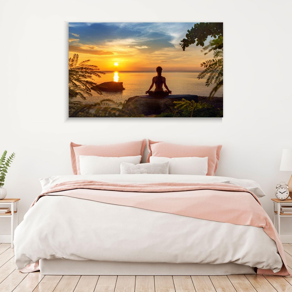 

Картина на холсте Природа Calmness And Yoga 90х120 см.