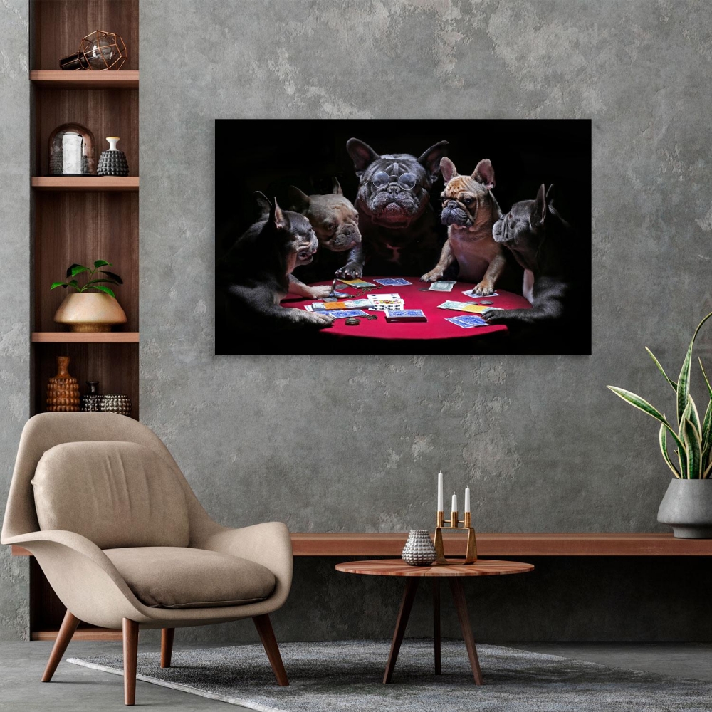 

Картина на холсте Животные Dog Poker 50х100 см.