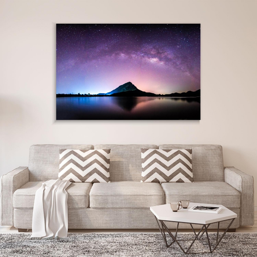 

Картина на холсте Природа Night Mountain And Milkyway 50х65 см.
