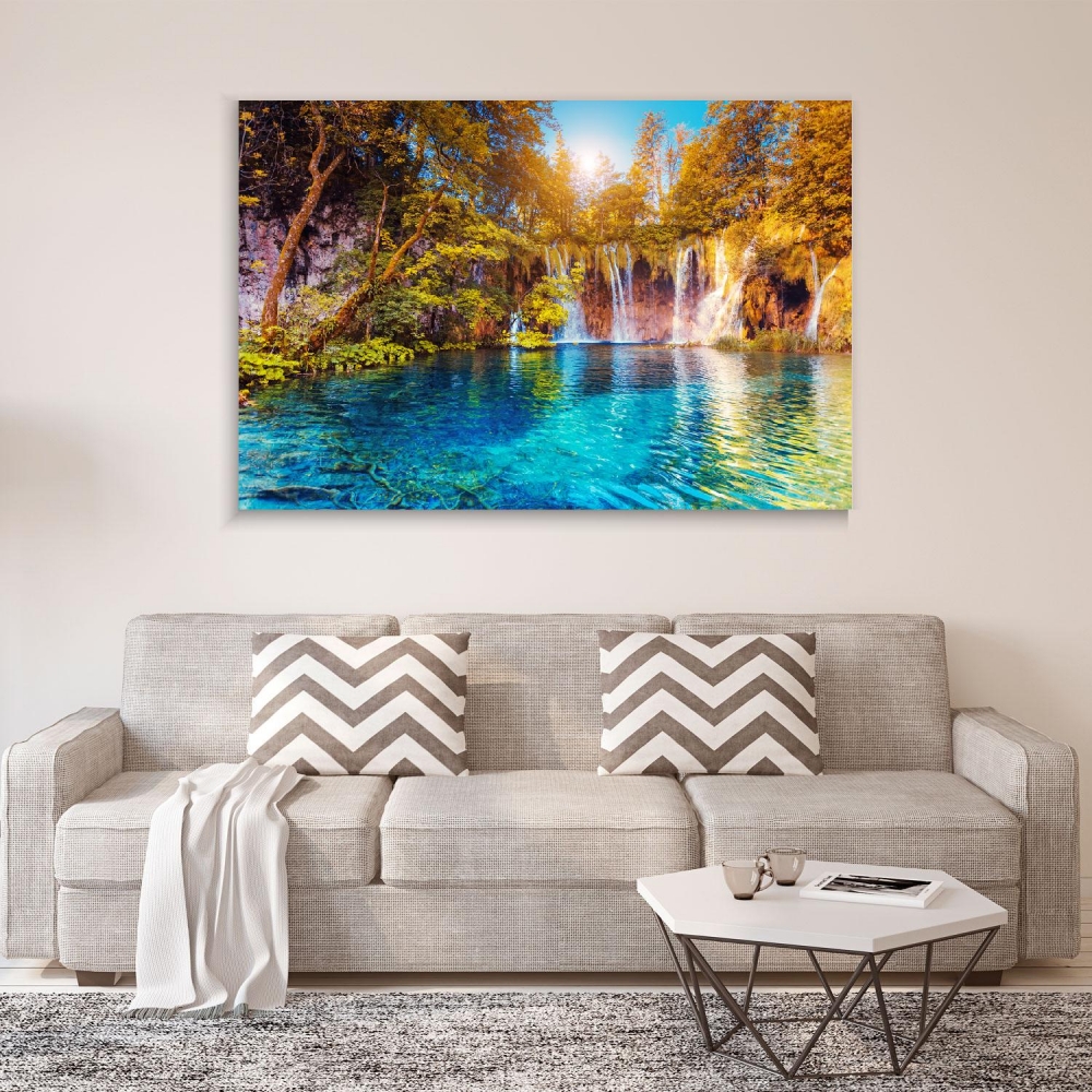 

Картина на холсте Природа Plitvice Lakes 90х120 см.