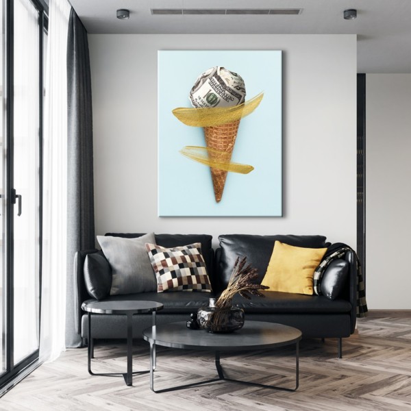 

Картина на холсте Деньги Money Cone 110х150 см.