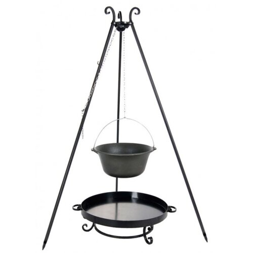 

Cook King Grill z kołowrotkiem stal czarna 50cm + palenisko Polo 60cm (111350+111256)