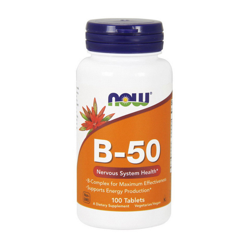 

Добавка с витамином B Нау Фудс / Now Foods B-50 (100 tabs) / таблеток