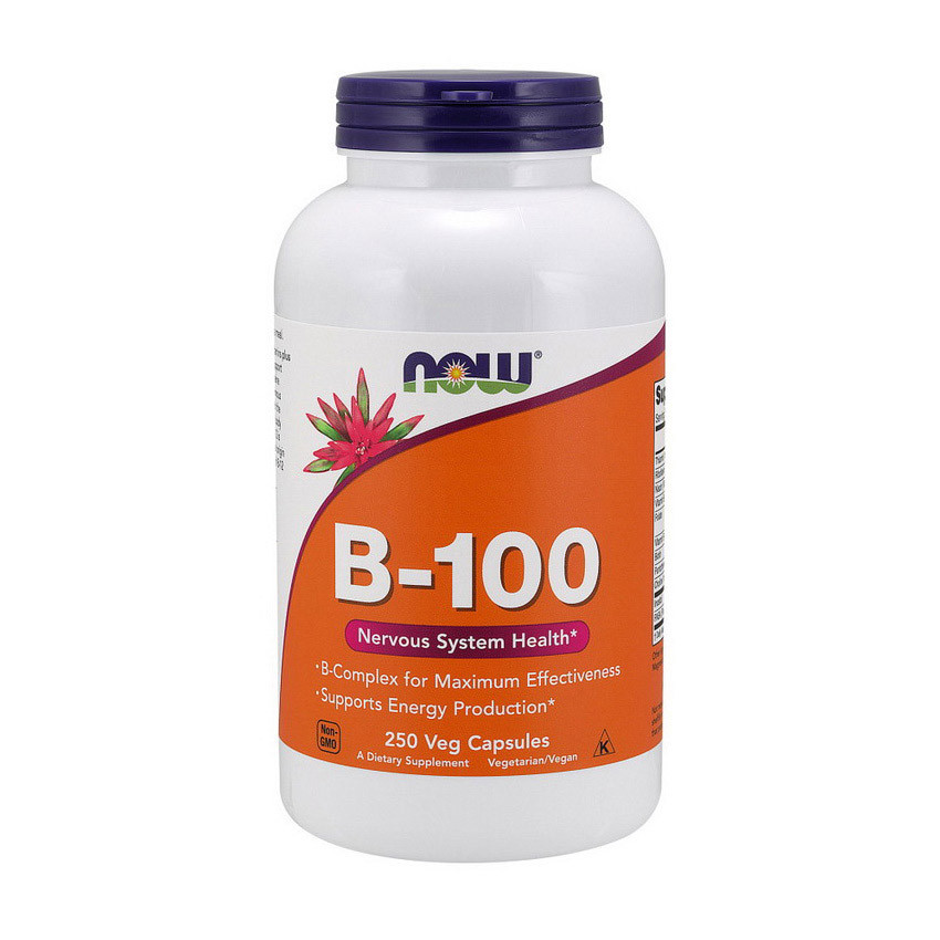 

Витамины группы Б Нау Фудс / Now Foods B-100 250 veg caps / вег капсул
